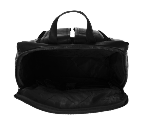 Rucksack aus Leder in Schwarz - leder-accessoires.com