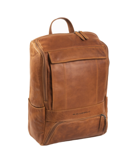 Rucksack aus Leder in Cognac