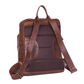 Rucksack mit Vortasche aus Leder in Cognac
