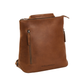 Rucksack|Crossover aus Leder in Cognac