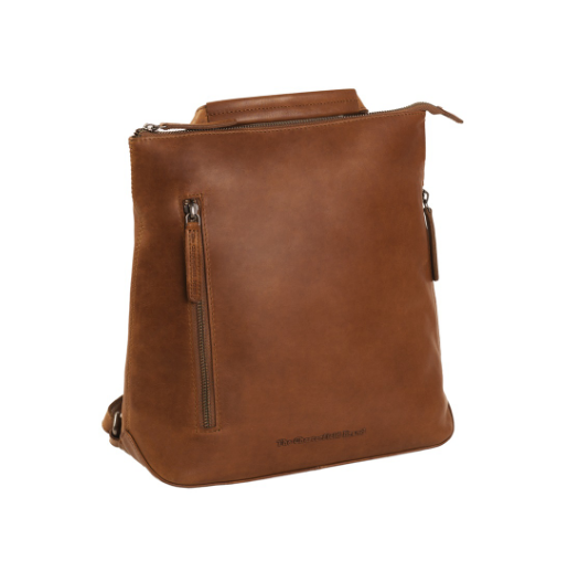Rucksack|Crossover aus Leder in Cognac