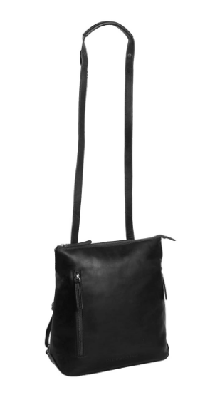 Rucksack|Crossover aus Leder in Schwarz - leder-accessoires.com