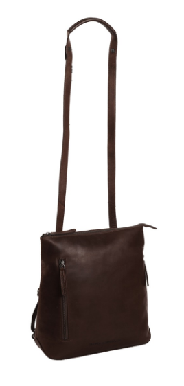 Rucksack|Crossover aus Leder in Braun