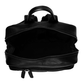 Rucksack mit Vortasche aus Leder in Schwarz