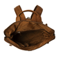 Rucksack Rolltop aus Leder in Cognac