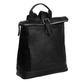 Rucksack Rolltop aus Leder in Cognac