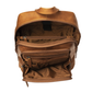 Rucksack mit Vortasche aus Leder in Cognac