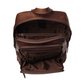 Rucksack mit Vortasche aus Leder in Braun
