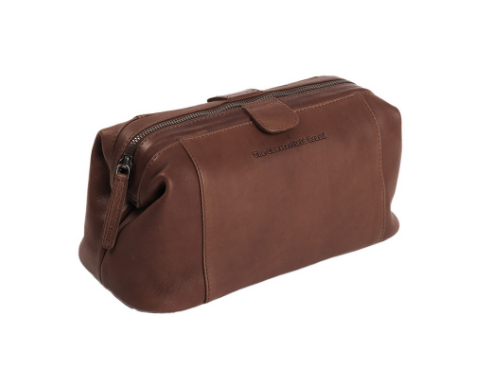 Kulturbeutel|Mausefalle in Braun aus Leder - leder-accessoires.com