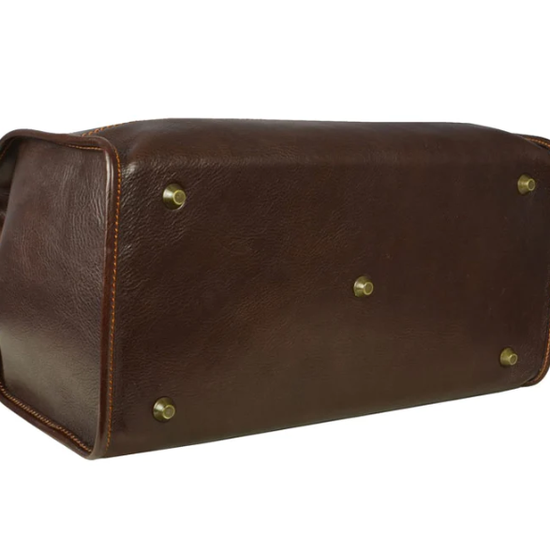 Arzttasche|Doctor Bag aus Leder in Braun mit Steckschloss - leder-accessoires.com