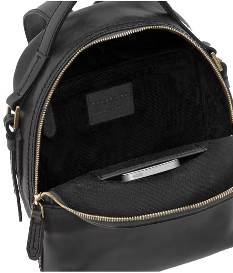 Rucksack in Schwarz aus Leder - leder-accessoires.com