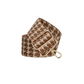 Taschenriemen | Wechselriemen in Beige|Braun mit Muster aus Baumwolle