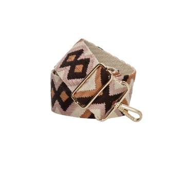 Taschenriemen | Wechselriemen in Beige|Altrosa mit Vintage-Muster