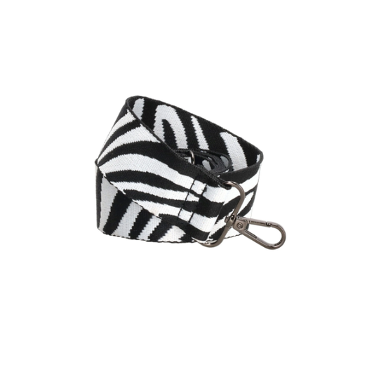 Taschenriemen | Wechselriemen in Zebra-Optik Schwarz|Weiß