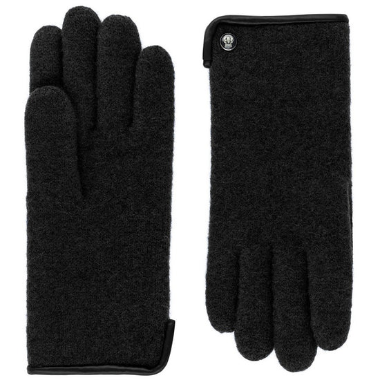 Strickhandschuh | Wolle Herren in Schwarz aus 100% Schurwolle von Röckl - leder-accessoires.com