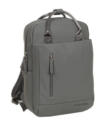 Laptoprucksack 9L in Grau mit verschweißten Reißverschlüssen - leder-accessoires.com