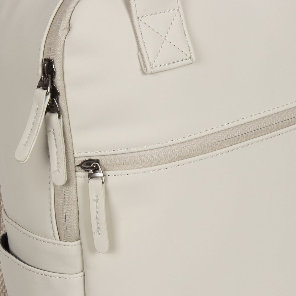 Laptoprucksack 12L in Beige mit Kurzgriff als Tasche
