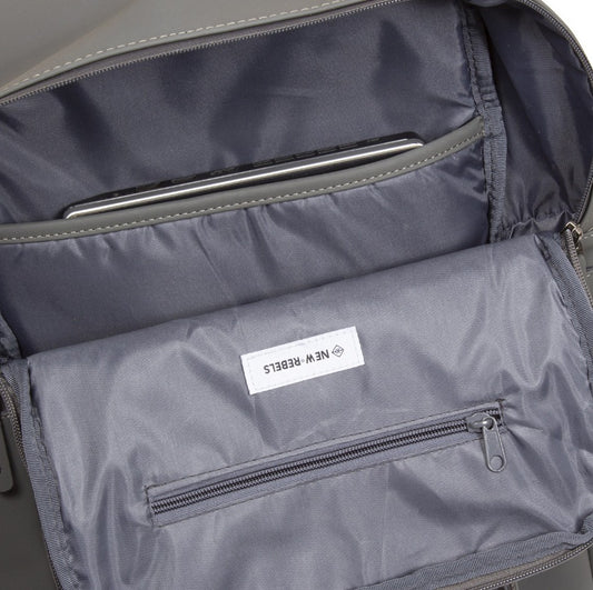 Laptoprucksack 12L in Grau mit Kurzgriff als Tasche