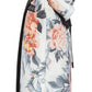 Rolltoprucksack Mini mit Blumenmuster in Weiß