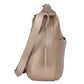 Umhängetasche|Bananenform aus Leder in Taupe|Grau mit Reißverschluss