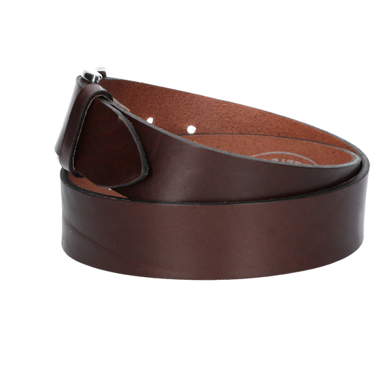 Hochwertiger Ledergürtel 40mm in Braun mit Schließe in Hochglanz - leder-accessoires.com