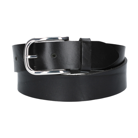 Hochwertiger Ledergürtel 40mm in Schwarz mit edler Schließe in Hochglanz - leder-accessoires.com