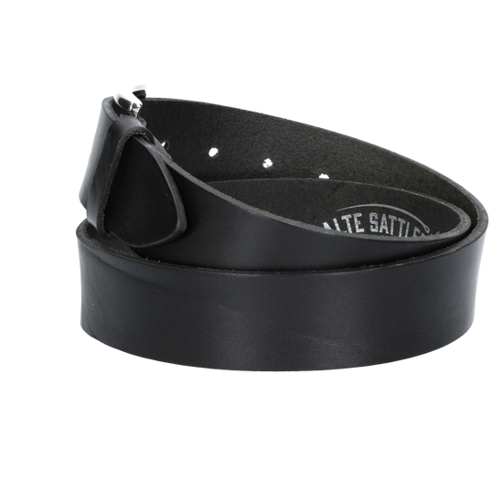 Hochwertiger Ledergürtel 40mm in Schwarz mit edler Schließe in Hochglanz - leder-accessoires.com