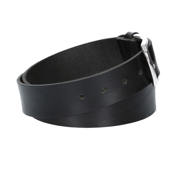 Hochwertiger Ledergürtel 40mm in Schwarz mit edler Schließe in Hochglanz - leder-accessoires.com