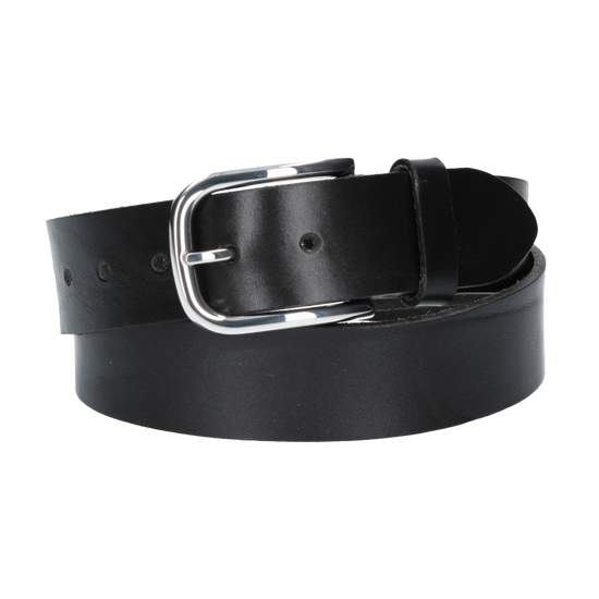 Hochwertiger Ledergürtel 40mm in Schwarz mit edler Schließe in Hochglanz - leder-accessoires.com