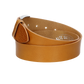 Hochwertiger Ledergürtel 40mm in Senfgelb|Gelb mit Schließe satiniert