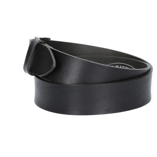 Hochwertiger Ledergürtel 40mm in Schwarz mit Schließe satiniert - leder-accessoires.com