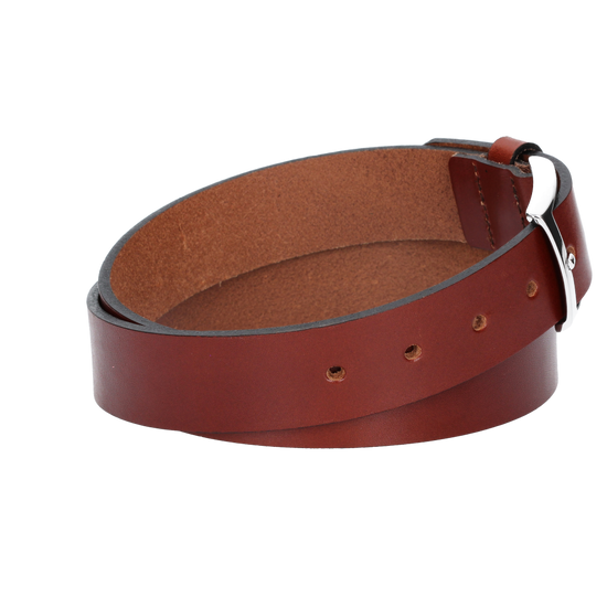 Hochwertiger Ledergürtel 35mm in Cognac mit Schließe Hochglanz - leder-accessoires.com