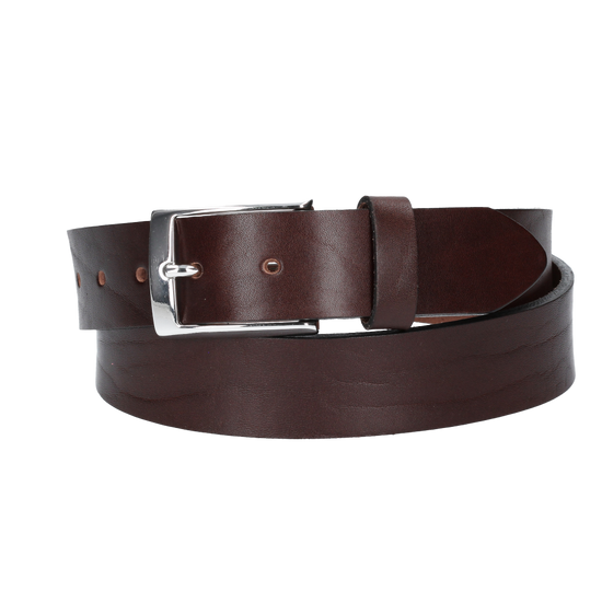 Hochwertiger Ledergürtel 35mm in Braun mit Schließe Hochglanz - leder-accessoires.com