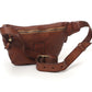 Gürteltasche „Sambuco“ aus Leder in Cognac
