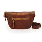 Gürteltasche „Sambuco“ aus Leder in Cognac
