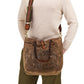 Shopper Canvas "Baltimora" in Bronze/Cognac mit Print