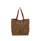 Shopper Canvas "Baltimora" in Bronze/Cognac mit Print