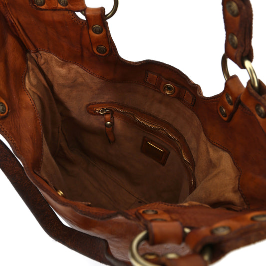 Shopper Mamore aus Leder in Cognac - leder-accessoires.com