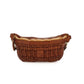 Gürteltasche Edera aus geflochtenem Leder in Cognac