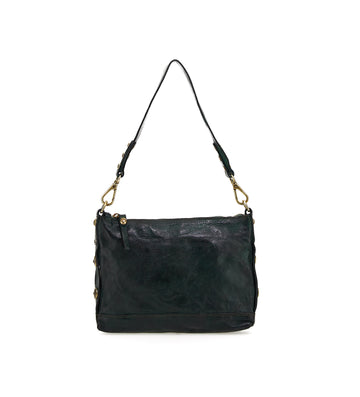 Schultertasche klein in Schwarz aus Leder - leder-accessoires.com