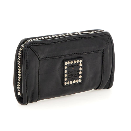 Campomaggi Geldbörse Merin aus Leder in Schwarz - leder-accessoires.com