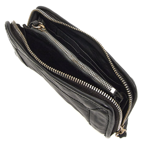 Campomaggi Geldbörse Merin aus Leder in Schwarz - leder-accessoires.com