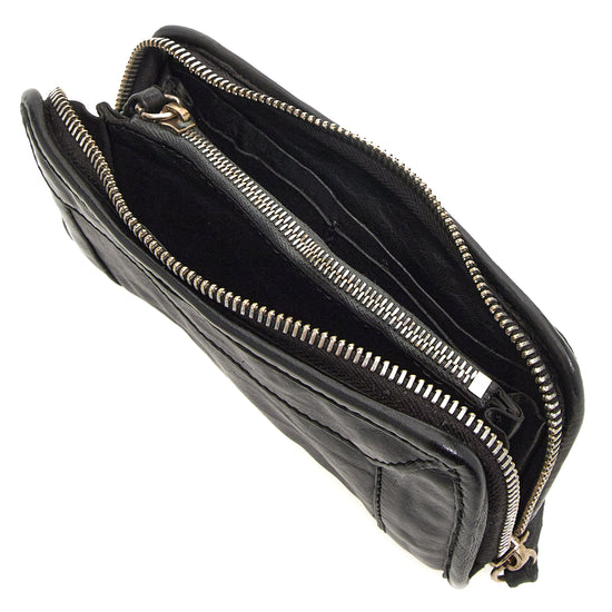 Campomaggi Geldbörse Merin aus Leder in Schwarz - leder-accessoires.com