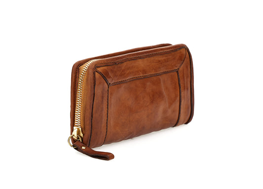 Geldbörse Merin aus Leder in Cognac - leder-accessoires.com