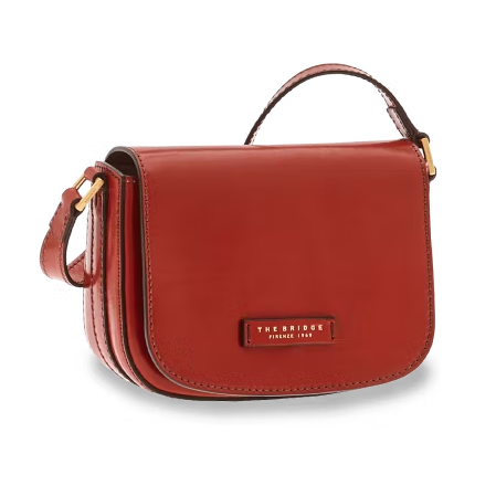 Umhängetasche mit Überschlag in Rot aus Leder - leder-accessoires.com