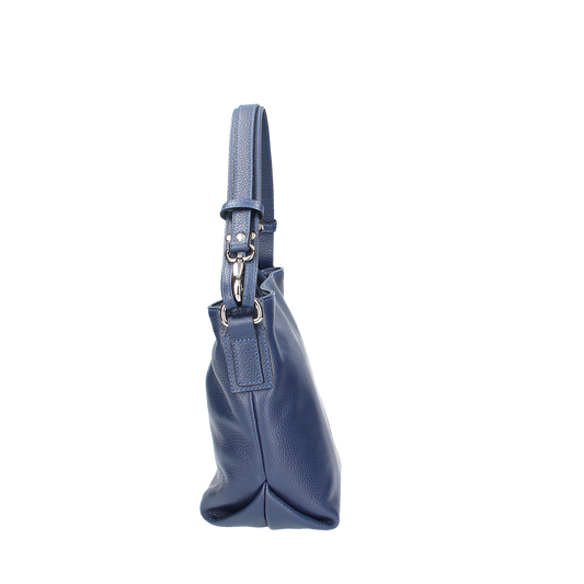 Beuteltasche|Crossover in Blau|Marine aus Leder