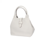 Kurzgrifftasche mit Lasche in Perla|Beige aus Leder