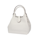 Kurzgrifftasche mit Lasche in Perla|Beige aus Leder