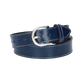 Ledergürtel Kids 25mm in Blau|Marine mit Multicolornaht und Dornschließe in Silber