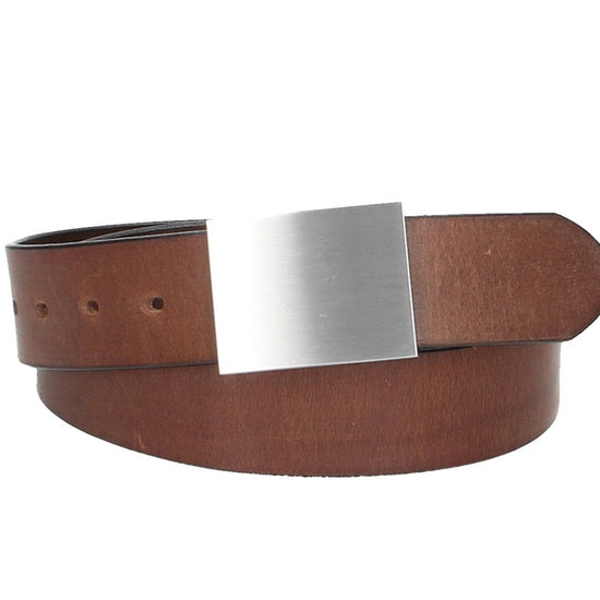 Ledergürtel Cognac 40mm mit Koppelschließe - leder-accessoires.com